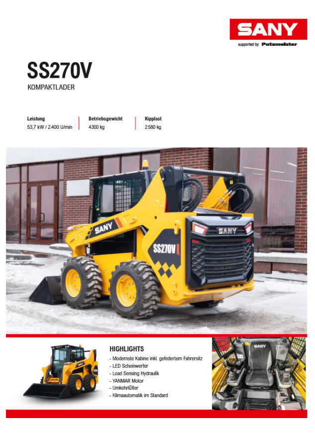 Broschüre SANY SS270V - DE